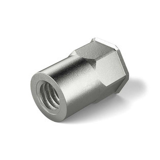 Écrous à sertir RIVKLE® inox tête fine fût semi-hexagonal ouvert