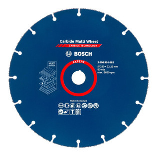 Disque à tronçonner Bosch EXPERT Carbide Multi Wheel, 230 mm, 22,23 mm