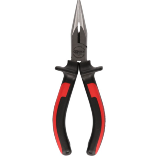 Pince à bec demi-rond, poignées bi-composants, L. 165 mm