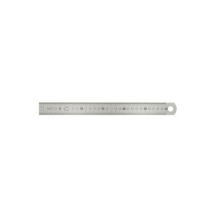 Réglet semi-rigide en inox, L.300 mm