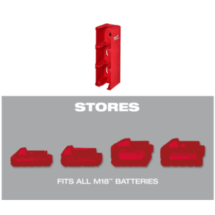 Support de batterie m18 - système packout